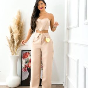 Conjunto Alfaiataria bege