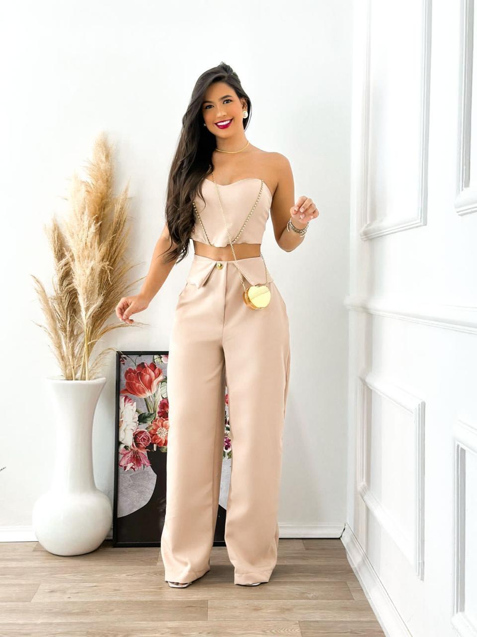 Conjunto Alfaiataria bege